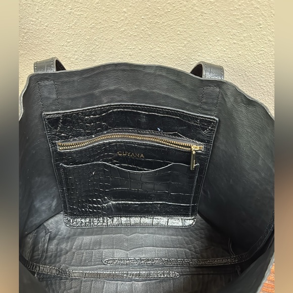 Cuyana Croc-Embossed Structured Tote - Size Small - Picture 5 of 16